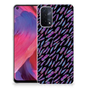 OPPO A93 5G TPU bumper Feathers Color