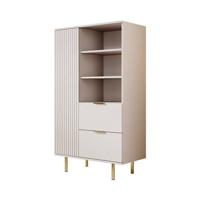 Meubella Vitrinekast Nicola - Beige - 80 cm - Laag