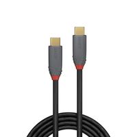 LINDY USB-kabel USB 3.2 Gen2x2 USB-C stekker, USB-C stekker 1.00 m Zwart, Grijs 36901 - thumbnail