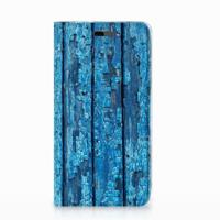 Huawei Y5 | Y6 2017 Book Wallet Case Wood Blue