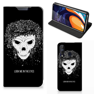 Mobiel BookCase Samsung Galaxy A60 Skull Hair