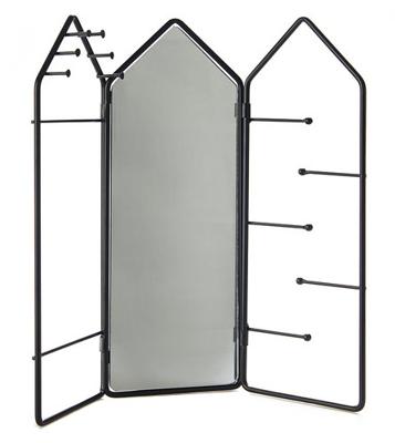 Balvi sieradenrek dames 29,5 x 32,5 x 2 cm staal zwart