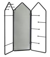 Balvi sieradenrek dames 29,5 x 32,5 x 2 cm staal zwart