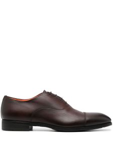 Santoni chaussures oxford en cuir poli - Marron