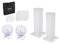 EUROLITE Set 2x Stage Stand 100cm + 2x LED B-40 Beam Effect white