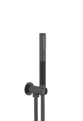 Plieger Roma handdoucheset met doucheslang 150 cm, geborsteld zwart