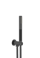 Plieger Roma handdoucheset met doucheslang 150 cm, geborsteld zwart