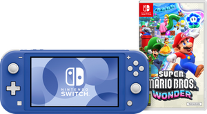 Nintendo Switch Lite Blauw + Super Mario Bros. Wonder