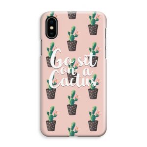 Cactus quote: iPhone XS Max Volledig Geprint Hoesje