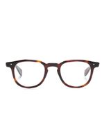 Eyevan7285 lunettes de vue carrées à effet écailles de tortue - Marron