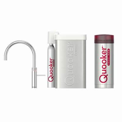 Quooker CUBE PRO3 Fusion Round Chroom Kokendwaterkraan Quooker CUBE PRO3 Fusion Round Chroom Kokendwaterkraan