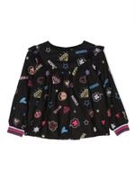 SONIA RYKIEL ENFANT blouse en coton à motif brodé - Noir - thumbnail