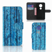 Motorola Moto G7 | G7 Plus Book Style Case Wood Blue