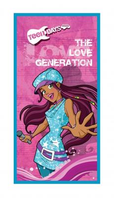 Teen Days strandlaken roze/blauw 70 x 140 cm Teen Days strandlaken roze/blauw 70 x 140 cm