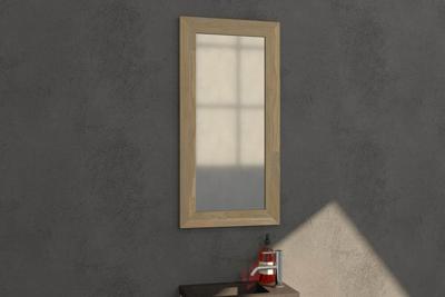 Sanituba Natural Wood spiegel 40x80 met massief eiken frame Eiken Grijs Sanituba Natural Wood spiegel 40x80 met massief eiken frame Eiken Grijs