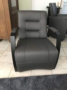 Leren fauteuil met stalen frame - grijs leer - Echt leer, Industrieel, ontdek de vele Leersoorten en Kleuren bij ShopX