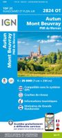 Wandelkaart - Topografische kaart 2824OT Autun - Mont Beuvray | IGN -