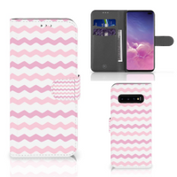 Samsung Galaxy S10 Plus Telefoon Hoesje Waves Roze