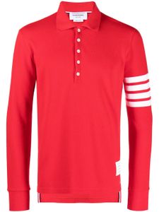 Thom Browne polo à 4 bandes signature - Rouge