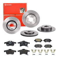 Remmenset, remschijf BREMBO, Remschijftype: Geperforeerd, Inbouwplaats: Achteras: , u.a. für Vauxhall, Opel