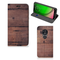 Motorola Moto G7 Play Book Wallet Case Old Wood