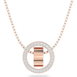 Swarovski 5636500 Ketting Hollow Circle rosekleurig-wit 75 cm