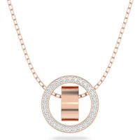 Swarovski 5636500 Ketting Hollow Circle rosekleurig-wit 75 cm