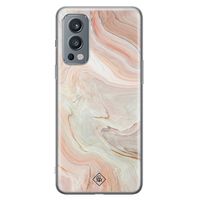 OnePlus Nord 2 hoesje siliconen - Marmer waves