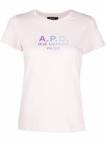 A.P.C. t-shirt Rue Madame Paris en coton - Rose