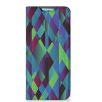 Xiaomi Redmi 10 Stand Case Abstract Green Blue