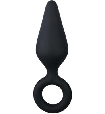 Easytoys Anal Collection Easytoys Anal Collection Zwarte Buttplug Met Trekring - Medium (1st)