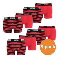 Puma Boxershorts 8-pack Stripe Red-M
