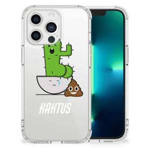 Apple iPhone 13 Pro Stevig Bumper Hoesje Cactus Poo