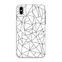 Geometrische lijnen zwart: iPhone X Tough Case - thumbnail