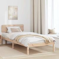vidaXL Bedframe met hoofdbord 90x190 cm Massief grenenhout