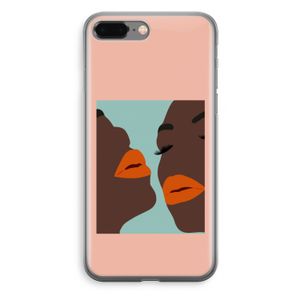 Orange lips: iPhone 8 Plus Transparant Hoesje