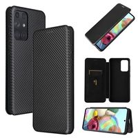 Samsung Galaxy A72 5G/4G Flip Case - Koolstofvezel - Zwart