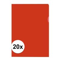 20x Insteekmap rood A4 formaat 21 x 30 cm