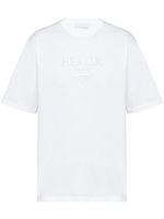 Prada t-shirt à logo embossé - Blanc - thumbnail