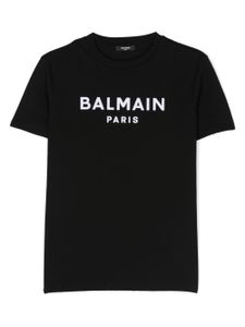 Balmain Kids t-shirt en coton à logo imprimé - Noir