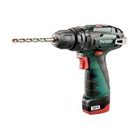 Metabo Accu-slagboormachine PowerMaxx SB Basic (600385500) 12 V 2 x Li-Ion; oplader LC 40; kunststof koffer, type accupack: Li-Ion, accuspanning: 12 V, accucapaciteit: 2 x 2 Ah