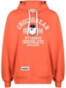 CHOCOOLATE hoodie en coton à logo brodé - Orange