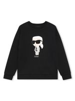 Karl Lagerfeld Kids sweat à motif Ikonik - Noir