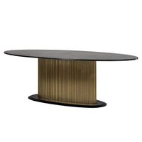 Richmond Ovale Eettafel Ironville Mangohout en marmer, 235 x 110cm - Bruin - Ovaal