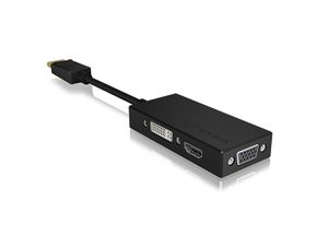 ICY BOX DisplayPort Adapter [1x DisplayPort stekker - 1x DVI, VGA-bus, HDMI-bus] IB-AC1031