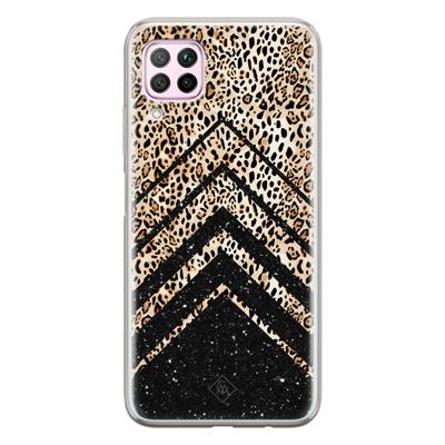 Huawei P40 Lite siliconen hoesje - Chevron luipaard
