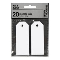 Creativ Company Manilla Labels Wit , 20st.