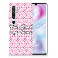 Xiaomi Mi Note 10 Pro Silicone-hoesje Flowers Pink DTMP