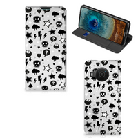 Mobiel BookCase Nokia X20 | X10 Silver Punk - thumbnail