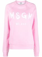 MSGM sweat à logo imprimé - Rose